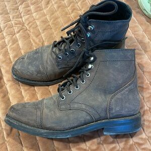 Thursday Lace up brown leather boots